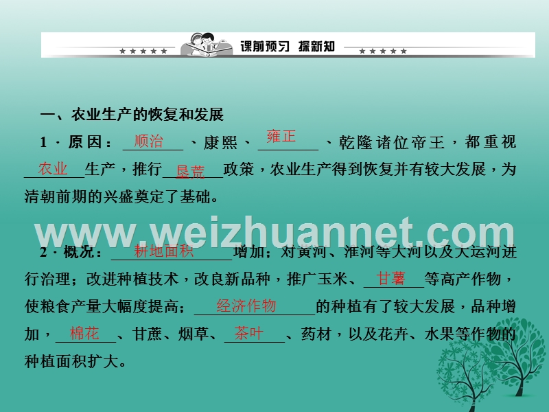 2017七年级历史下册 第三单元 第19课 清朝前期社会经济的发展课件 新人教版.ppt_第2页