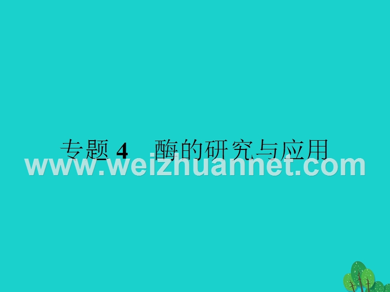 2017届高中生物专题4酶的研究与应用课题1果胶酶在果汁生产中的作用课件新人教版选修1.ppt_第1页