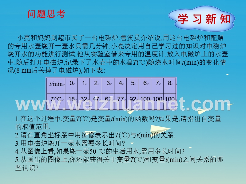 2017届八年级数学下册20.4函数的初步应用课件（新版）冀教版.ppt_第2页