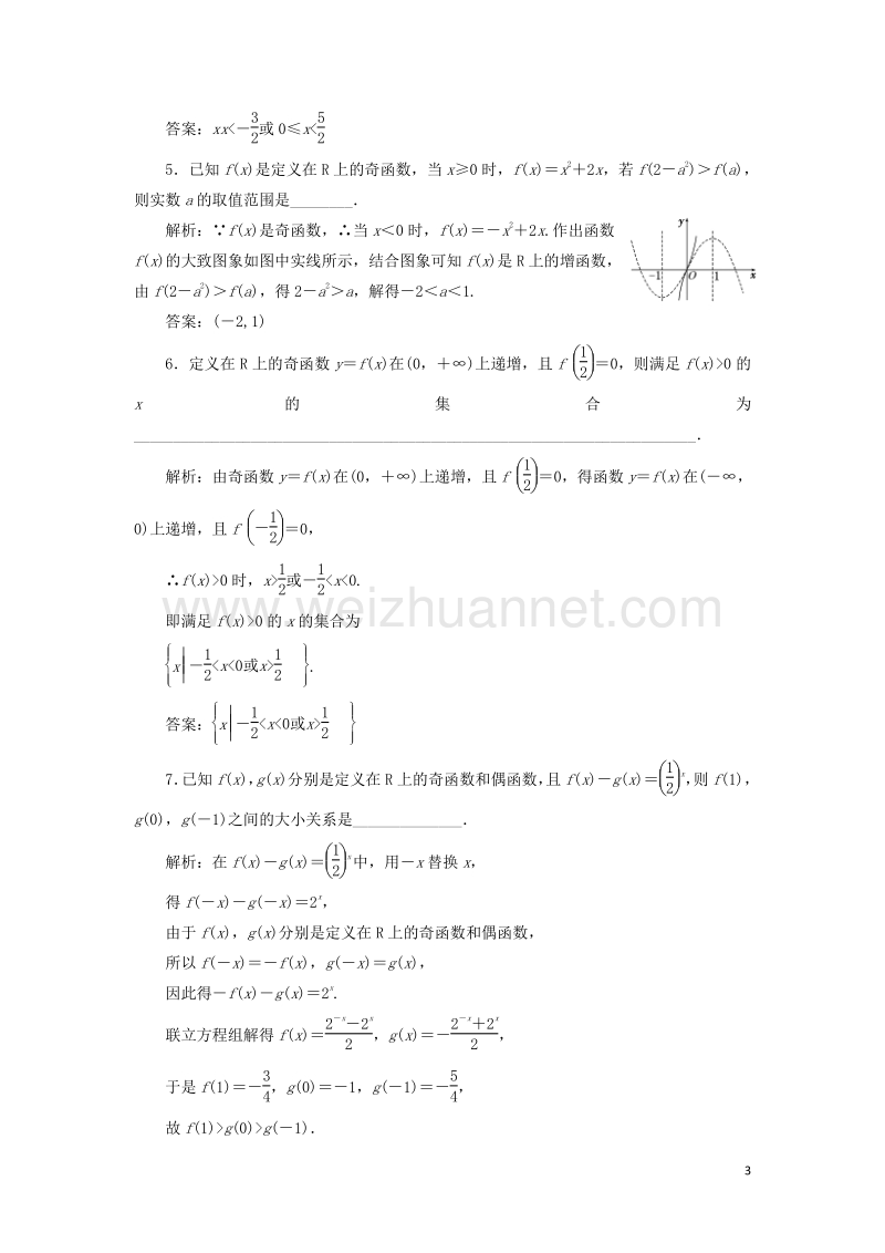 2017届高三数学一轮总复习第二章函数与基本初等函数ⅰ第三节函数的奇偶性及周期性课时跟踪检测理.doc_第3页