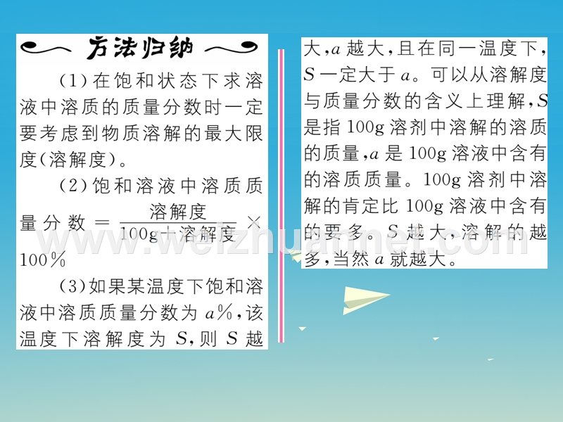 【名师测控】2017届九年级化学下册 第九单元 溶液 课题3 溶液的浓度 第2课时 溶液的浓缩与稀释课件 （新版）新人教版.ppt_第3页