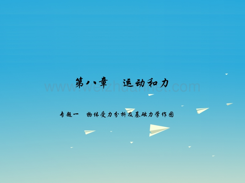 【原创新课堂】2017春八年级物理下册 第8章 运动和力 专题一 物体受力分析及基础力学作图课件 （新版）新人教版.ppt_第1页