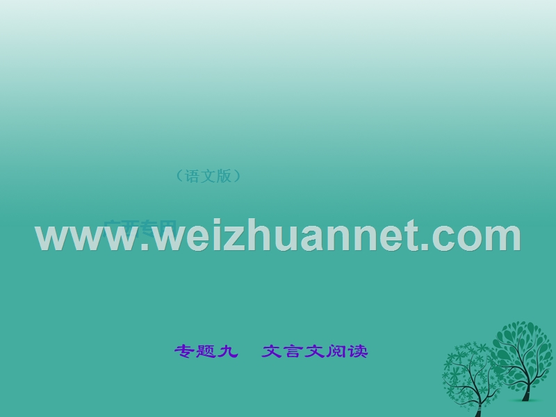 2017年中考语文总复习第3部分古诗文阅读专题九文言文阅读课件语文版.ppt_第1页