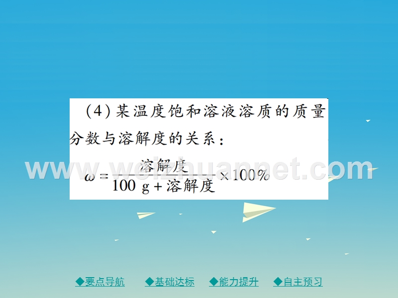 2017届九年级化学下册第九单元溶液课题3课时1溶质的质量分数与溶液配置课件（新版）新人教版.ppt_第3页