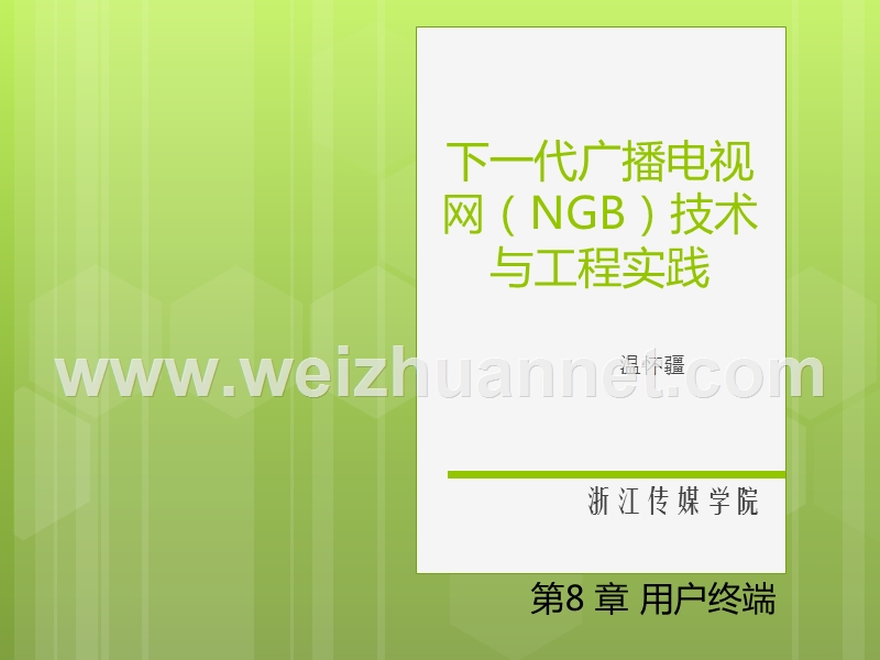 下一代广播电视网(ngb)-技术与工程实践--第8章-用户终端.ppt_第1页