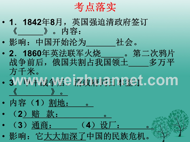 八年级历史上册 第一单元 列强的侵略与中国人民的抗争复习课件 北师大版.ppt_第3页