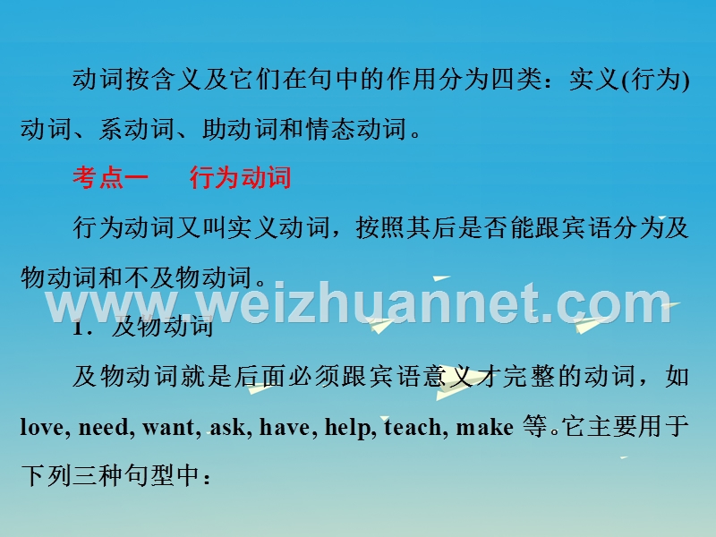 【浙江新中考】2017中考英语 第二篇 语法精析 强化训练 专题七 动词课件 外研版.ppt_第3页