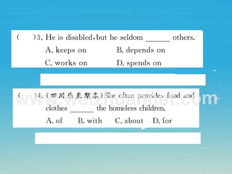 【学练优】（玉林专版）2017年春八年级英语下册 unit 3 could you please clean your room self check作业课件 （新版）人教新目标版.ppt_第3页