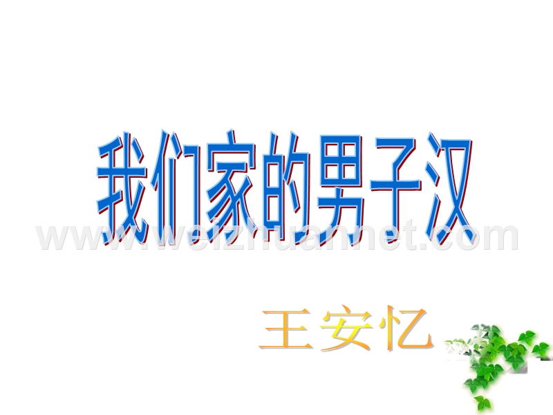 七年级语文我们家的男子汉2.ppt_第1页