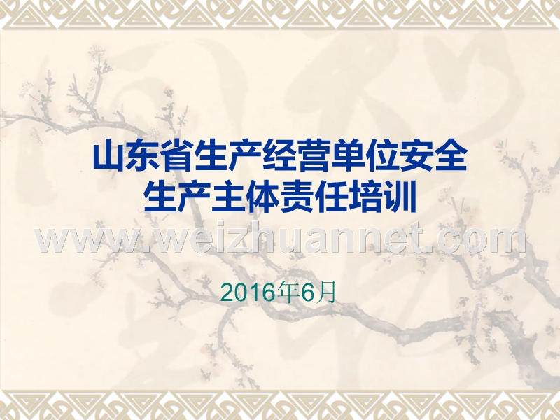 山东省生产经营单位安全生产主体责任规定(省政府第303号令)培训.ppt_第1页