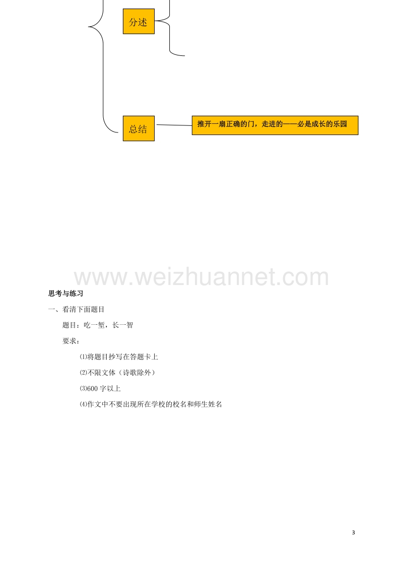 江苏省句容市2017届中考语文复习 作文 推开那扇门写作指导.doc_第3页