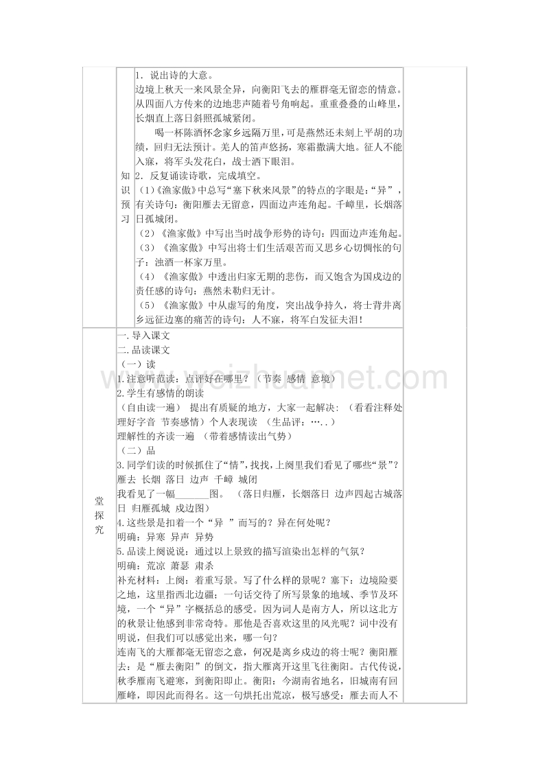 七年级语文下册《渔家傲》导学案 长春版.doc_第2页