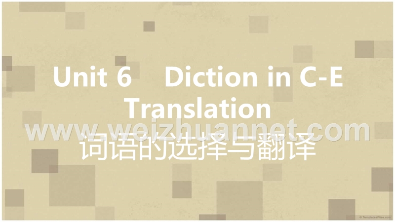 翻译理论与实践-unit-6-diction.ppt_第1页