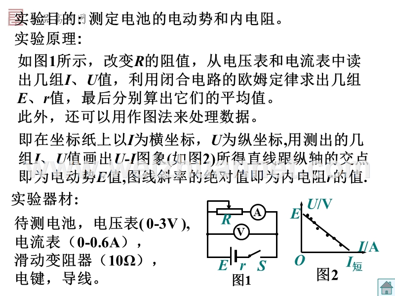 高三物理高考一轮复习测定电源的电动势和内电阻课件.ppt_第3页