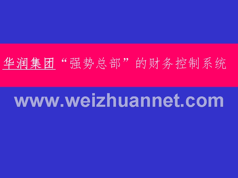 华润集团财务控制模式.ppt_第1页