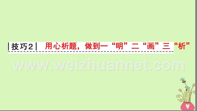 2018版高考物理二轮复习 第2部分 专项3 三大技巧破解计算题 技巧2 用心析题做到一“明”二“画”三“析”课件.ppt_第1页