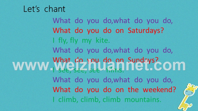 四年级英语下册 unit 4 what do you do on saturday课件1 陕旅版.ppt_第2页