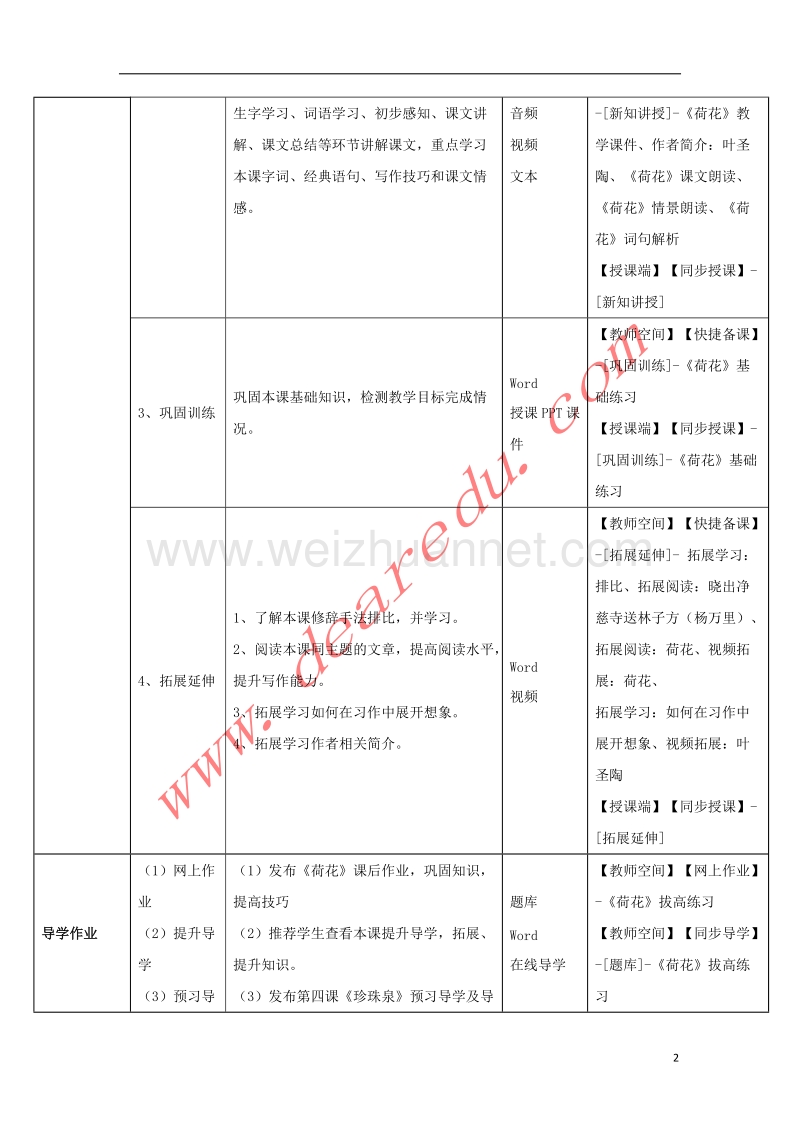 三年级语文下册 3 荷花教学设计 新人教版.doc_第2页