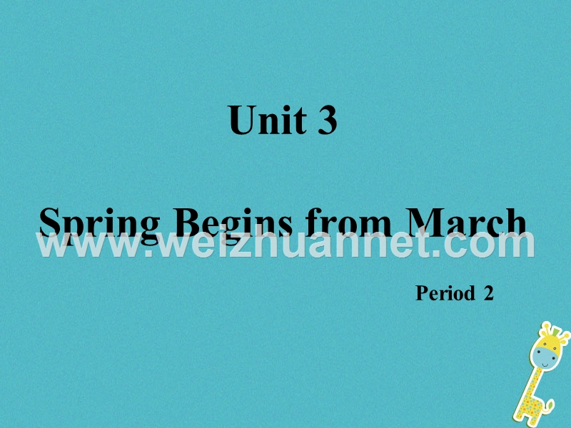 五年级英语下册 unit 3 spring begins from march 第二课时课件 陕旅版.ppt_第1页