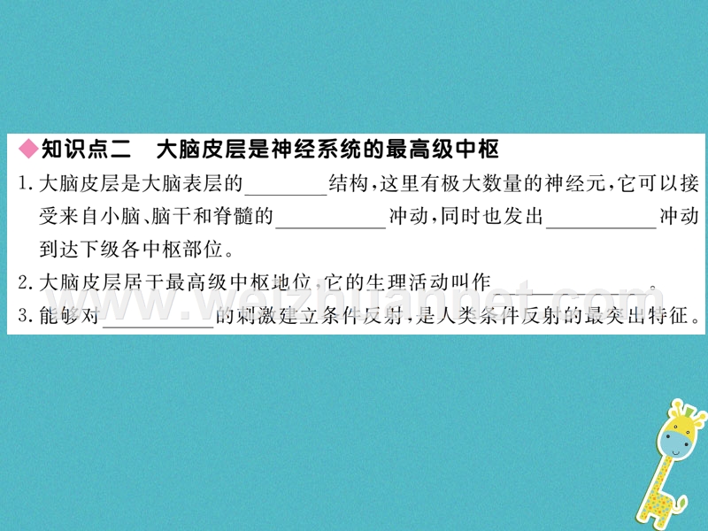 2018七年级生物下册 第12章 第1节 神经系统与神经调节 第2课时 反射的类型课件2 （新版）北师大版.ppt_第3页