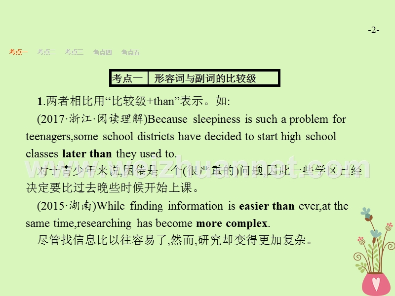 （浙江专用）2019届高三英语一轮复习 专题4 形容词和副词课件 新人教版.ppt_第2页