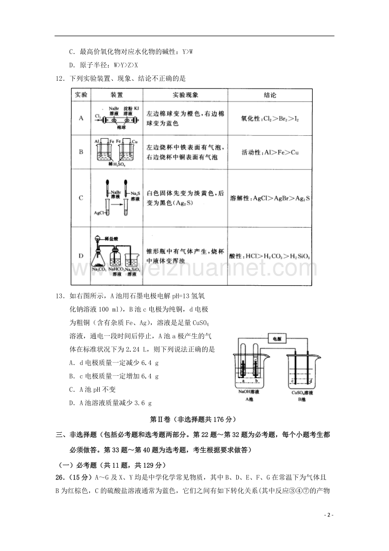 广东省江门市2018届高考化学二轮复习 模拟检测试题16.doc_第2页