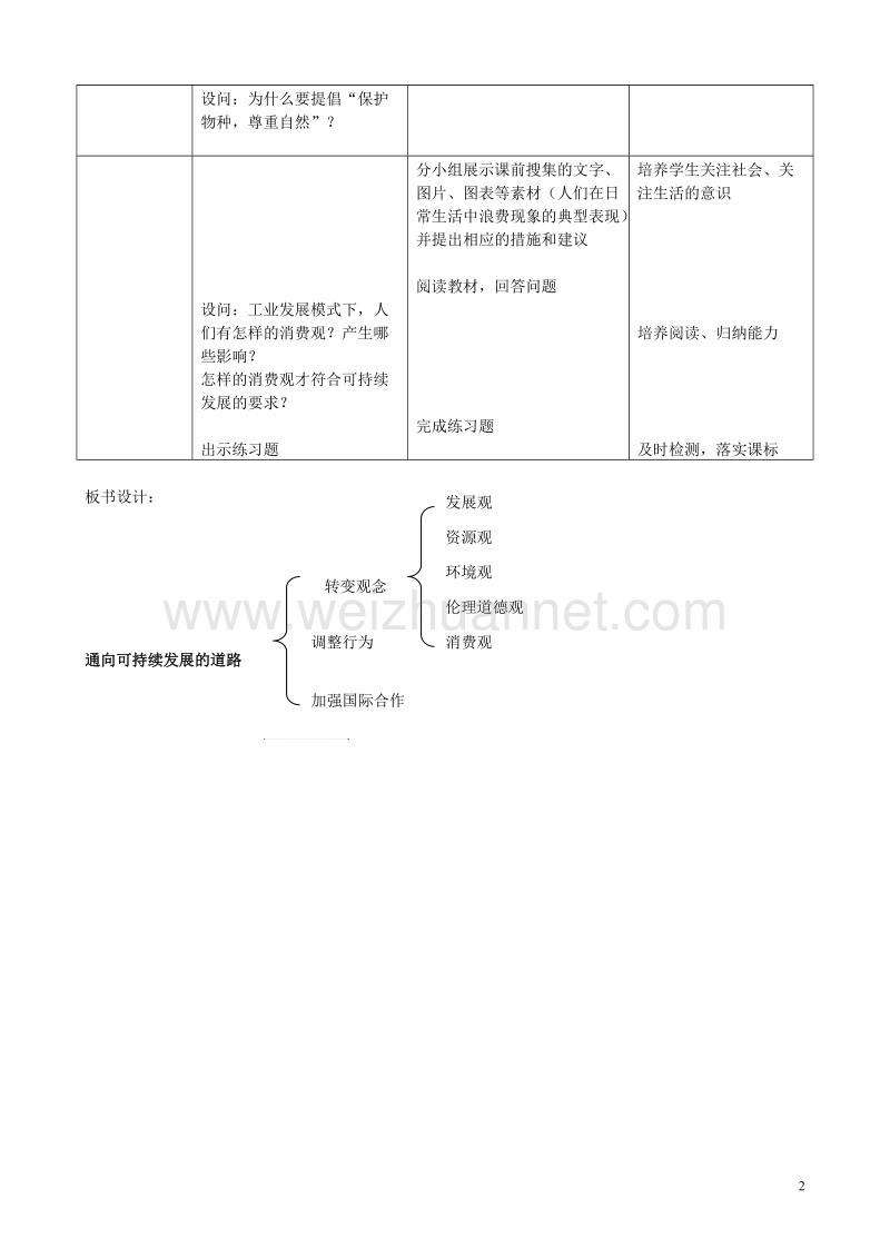 高中地理第四章人类与地理环境的协调发展4.3通向可持续发展的道路第2课时教案中图版必修220170818451.doc_第2页