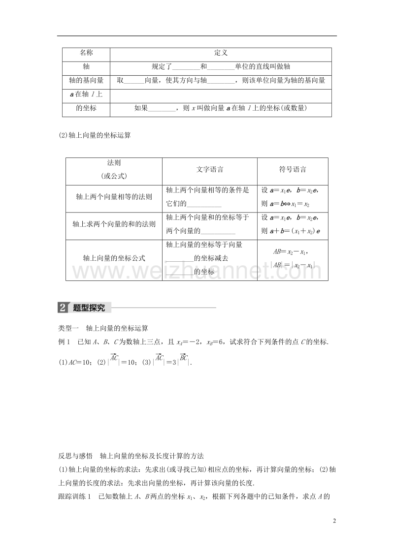 2017_2018学年高中数学第二单元平面向量2.1.5向量共线的条件与轴上向量坐标运算学案北师大版必修.doc_第2页