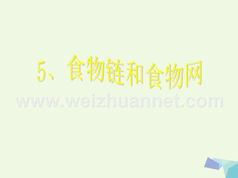 2016届五年级科学上册 1.5 食物链和食物网课件4 教科版.ppt_第1页