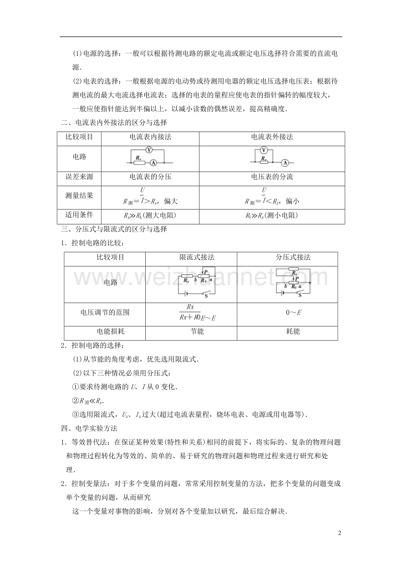 （江苏专版）2018版高考物理二轮复习 第一部分 专题十二 电学实验学案.doc_第2页