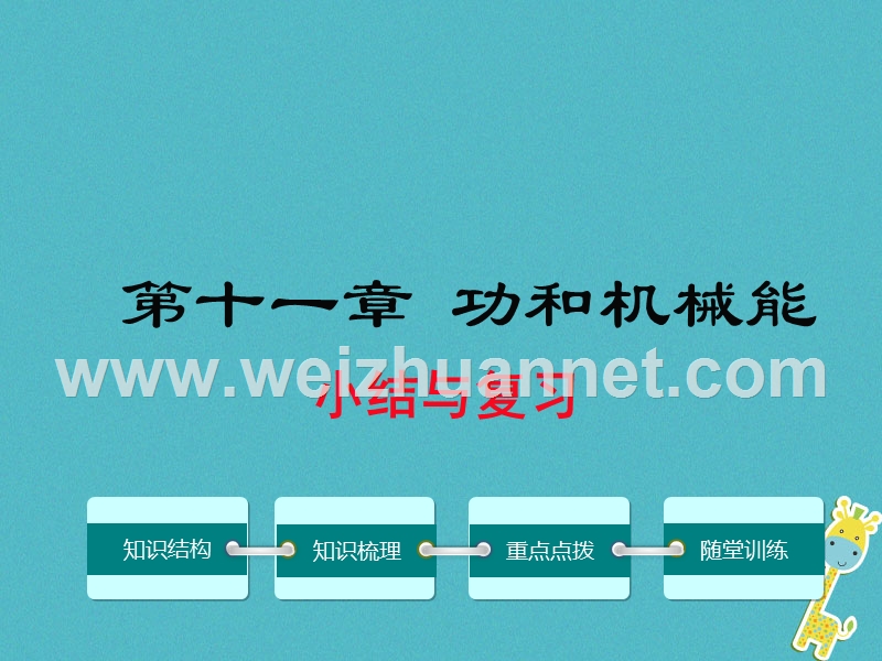 2018年八年级物理下册 第十一章 功和机械能小结与复习课件 （新版）新人教版.ppt_第1页