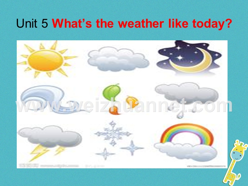 五年级英语下册 unit 5 what’s the weather like today课件 陕旅版.ppt_第2页