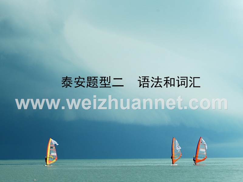 （泰安专版）2018年中考英语复习 第二部分 语言知识运用 题型二 语法和词汇课件.ppt_第1页