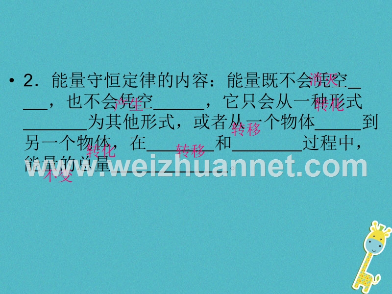 2018届九年级物理全册 14.3 能量 的转化和守恒课件 （新版）新人教版.ppt_第3页