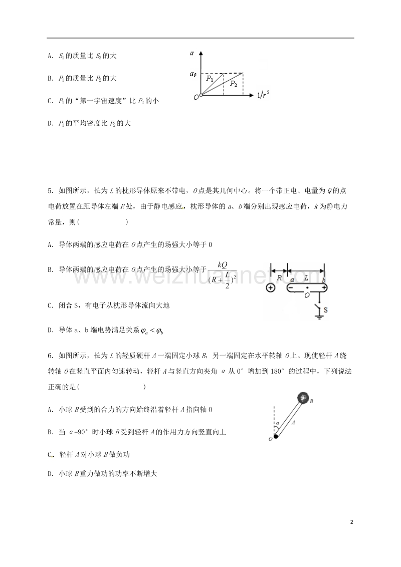 河北省保定市涞水县高三物理 专练36、37.doc_第2页