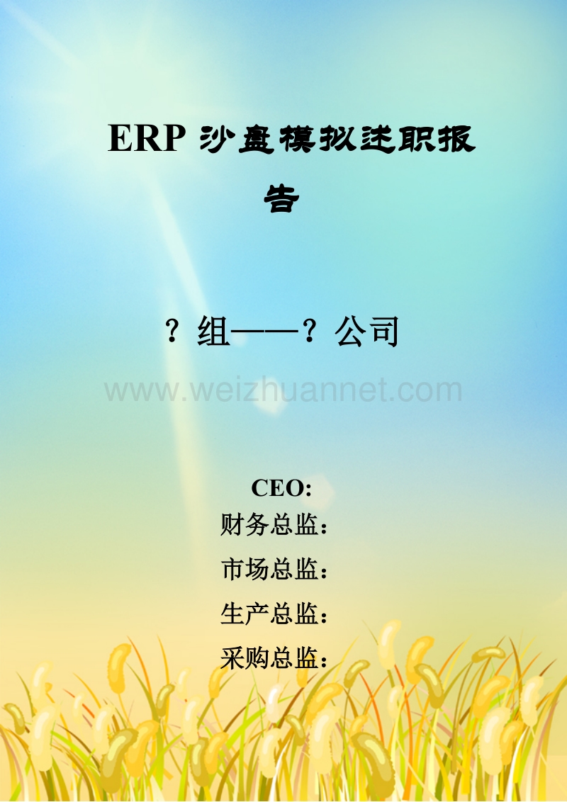 erp沙盘模拟述职报告.doc_第1页