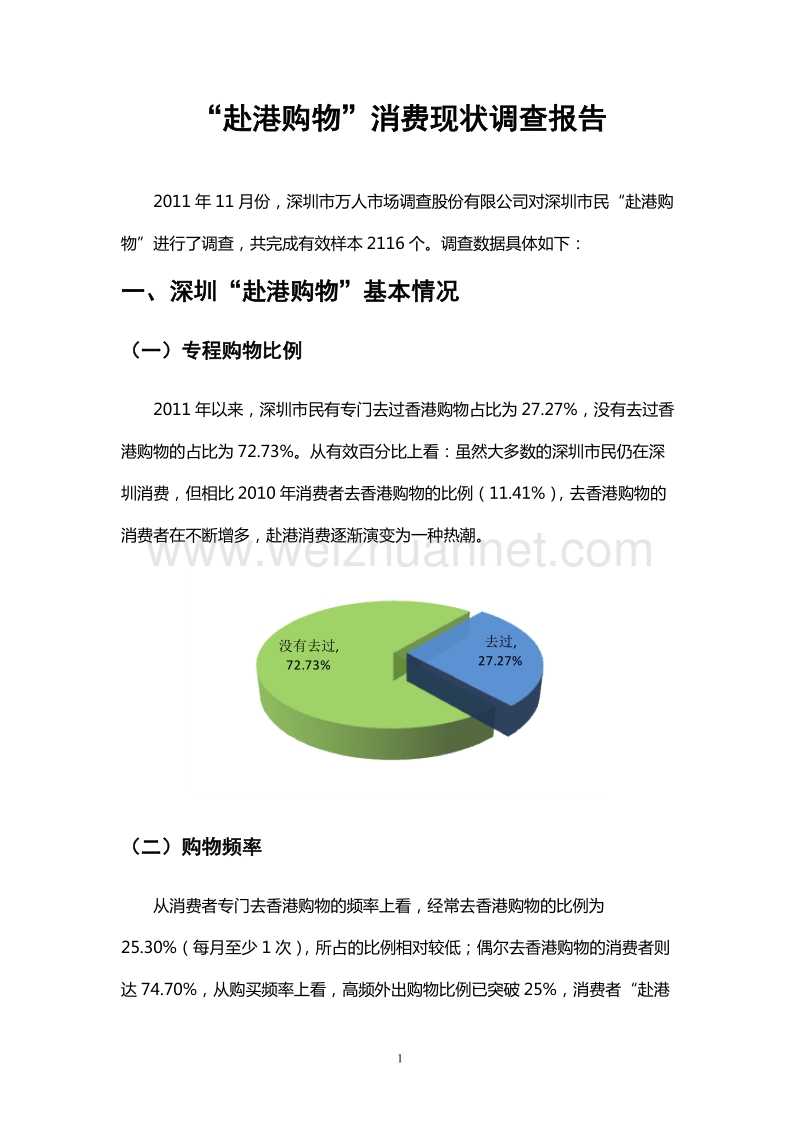 2011“赴港购物”消费现状调查报告12.30.doc_第1页