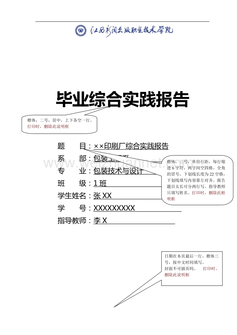 毕业综合实践报告范文模版.doc_第1页