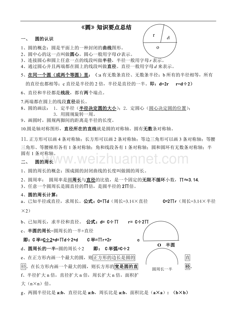 《圆》知识要点总结及达标检测.doc_第1页