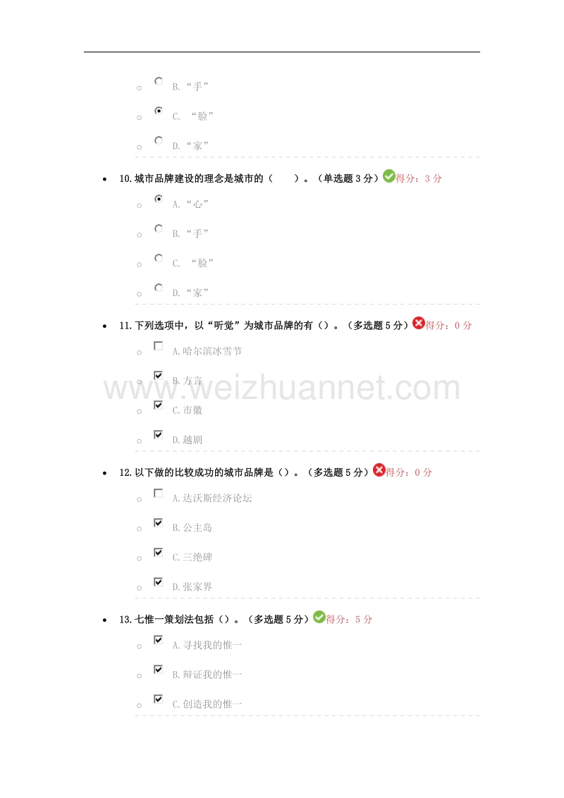 2017如何打造城市名片试题答案.doc_第3页