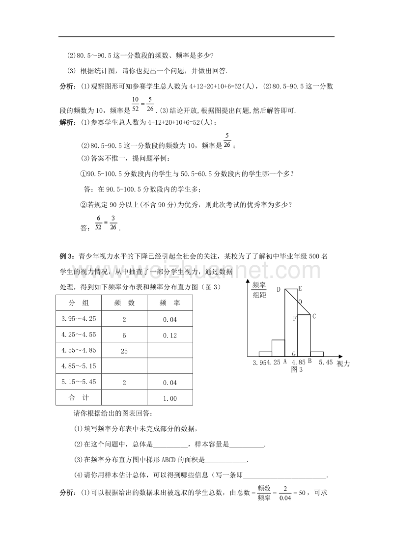 2017学年八年级数学下册5.2频数直方图频数分布直方图中考开 放性试题赏析素材（新版）湘教版.doc_第2页