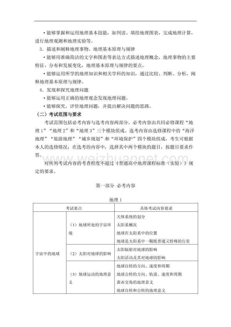 2013年江苏省普通高中选修科目地理考试说明.doc_第2页