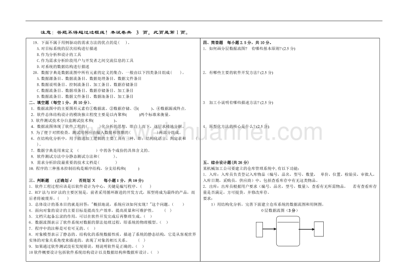 2009年重庆工商大学试卷软件工程试卷b.doc_第2页