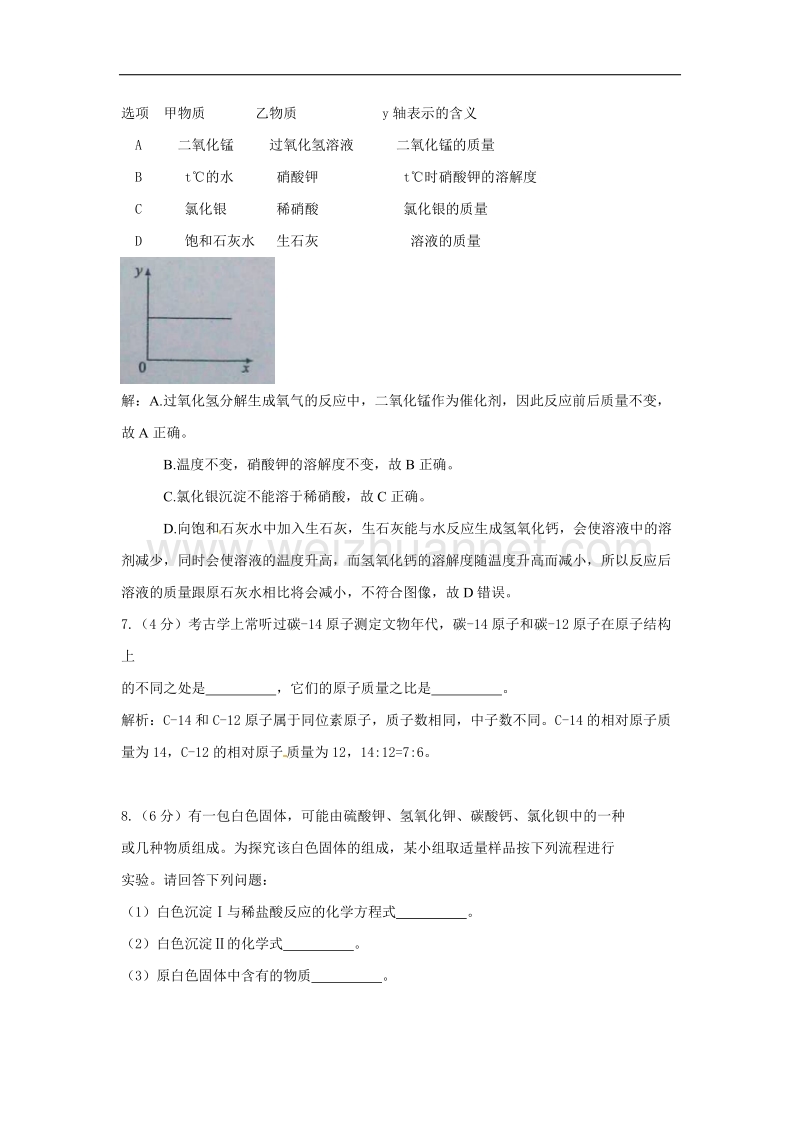 2015年浙江省杭州市中考化学试题(word版附解答).doc_第3页