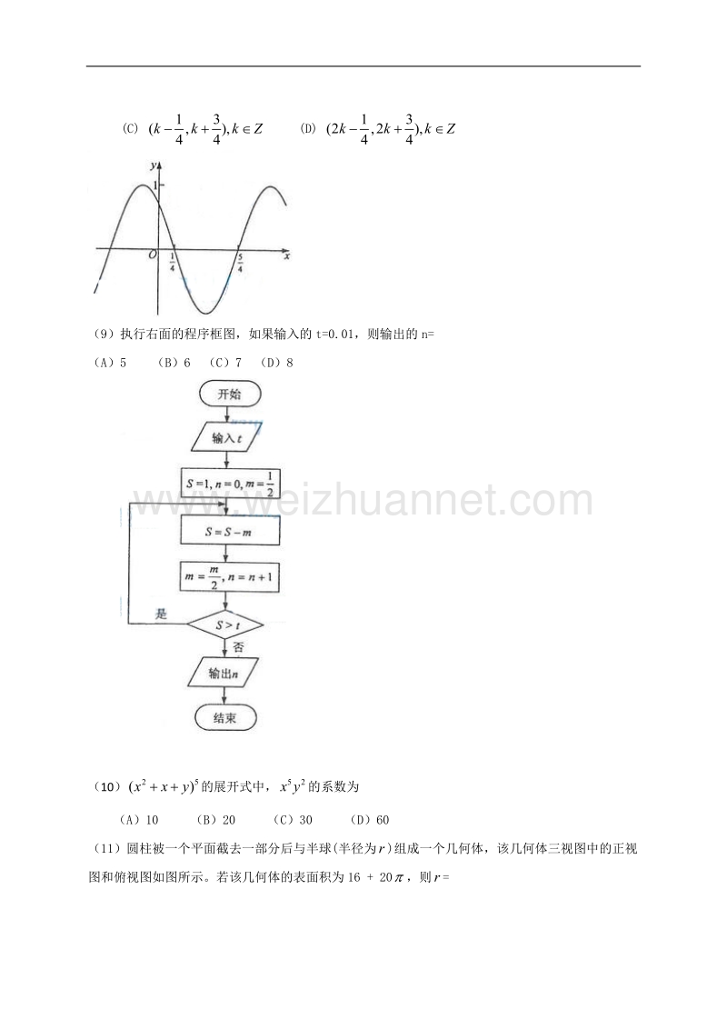 2015年新课标全国高考理科数学试题及答案.docx_第3页