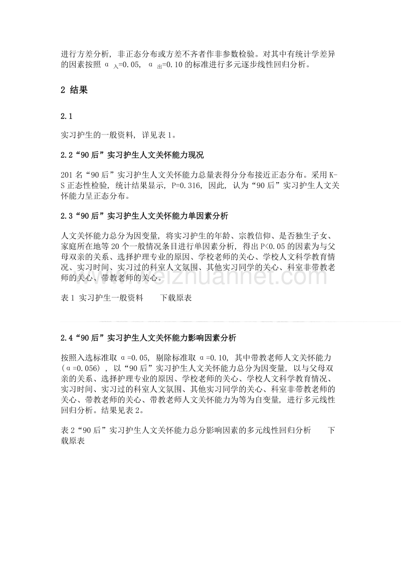 90后实习护生人文关怀能力现状调查及对影响因素的带教策略探讨.doc_第3页