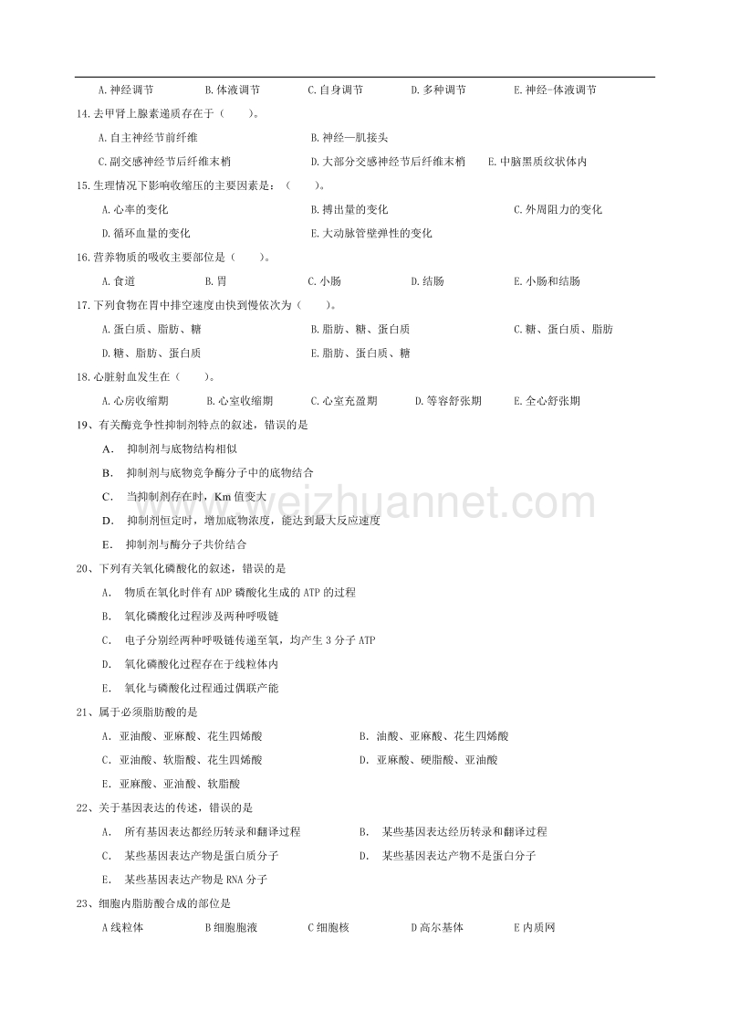 2017年同等学力临床医学模拟试题一(含答案).doc_第2页