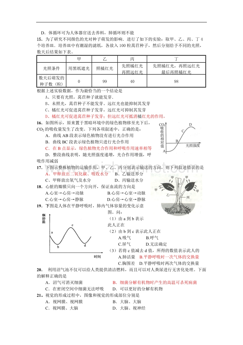 初中生物奥赛试题.doc_第3页