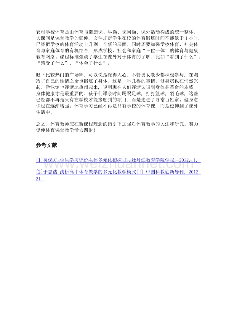 农村小学多元化体育课堂学习.doc_第3页