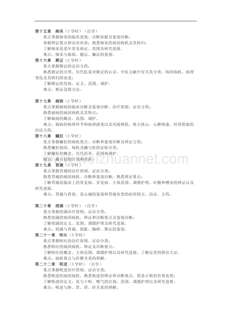 中医内科学-教学大纲.doc_第3页